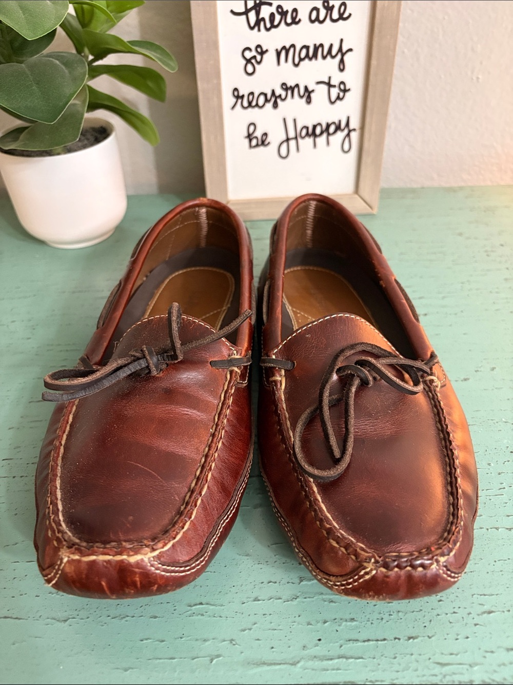 L.L. Bean Men's Brown Leather Boat Shoes